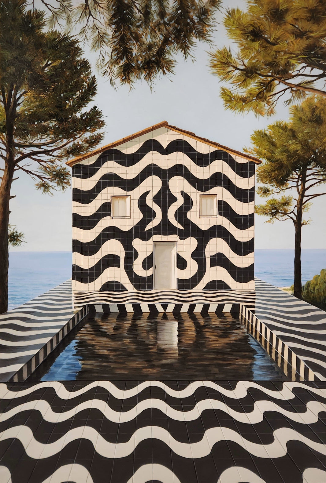 These Surreal Swimming Pools Might Look AI-Generated, but They Are 100% Hand-Painted. By Kieron Marchese AD Magazine.