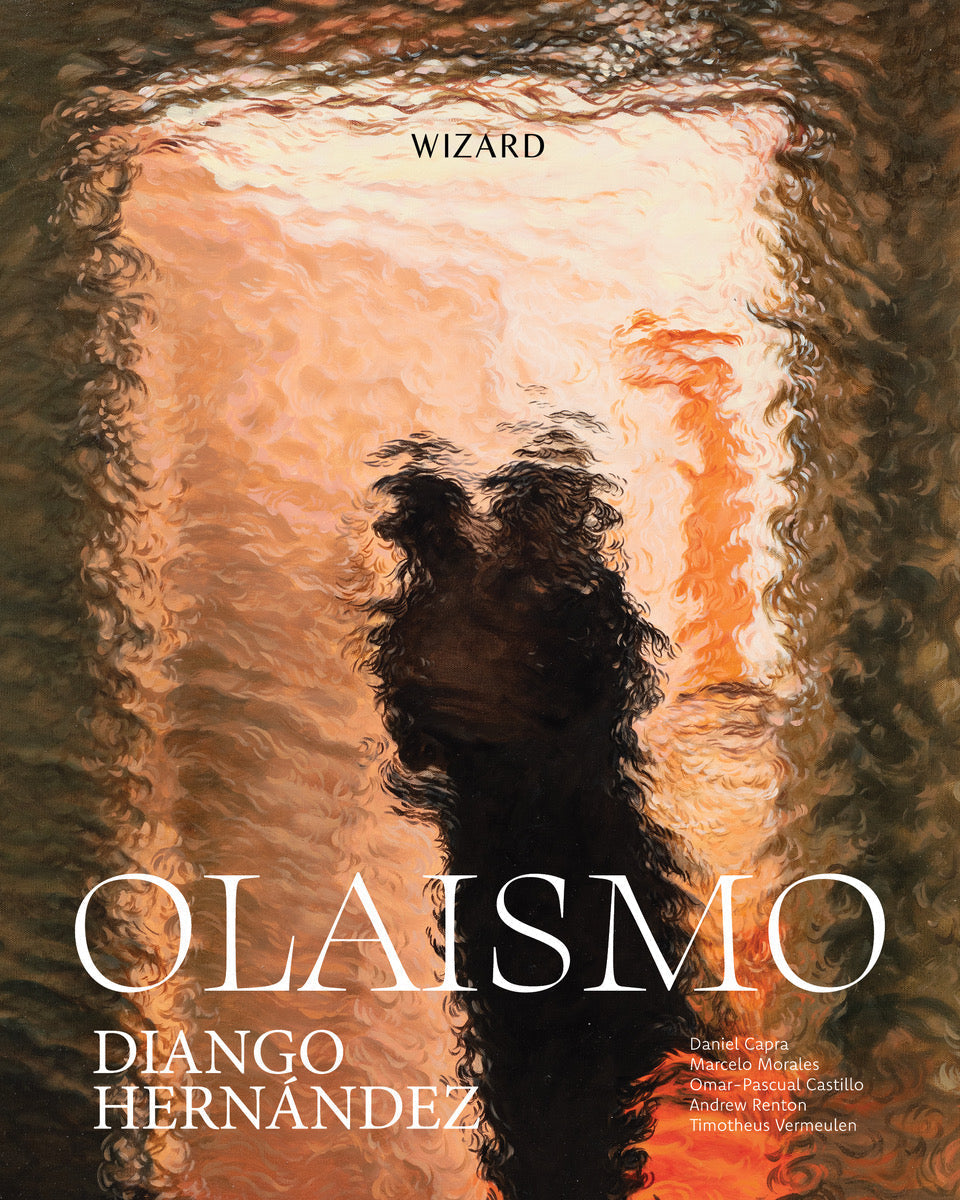 Diango Hernández. Olaismo. Publisher: Rua Saffi Editor: Daniele Capra Texts: Daniele Capra / Marcelo Morales / Omar Pascual Castillo / Andrew Renton / Timotheus Vermeulen  English / Italian / Spanish 21 x 28 cm 120 pages, hardcover.
